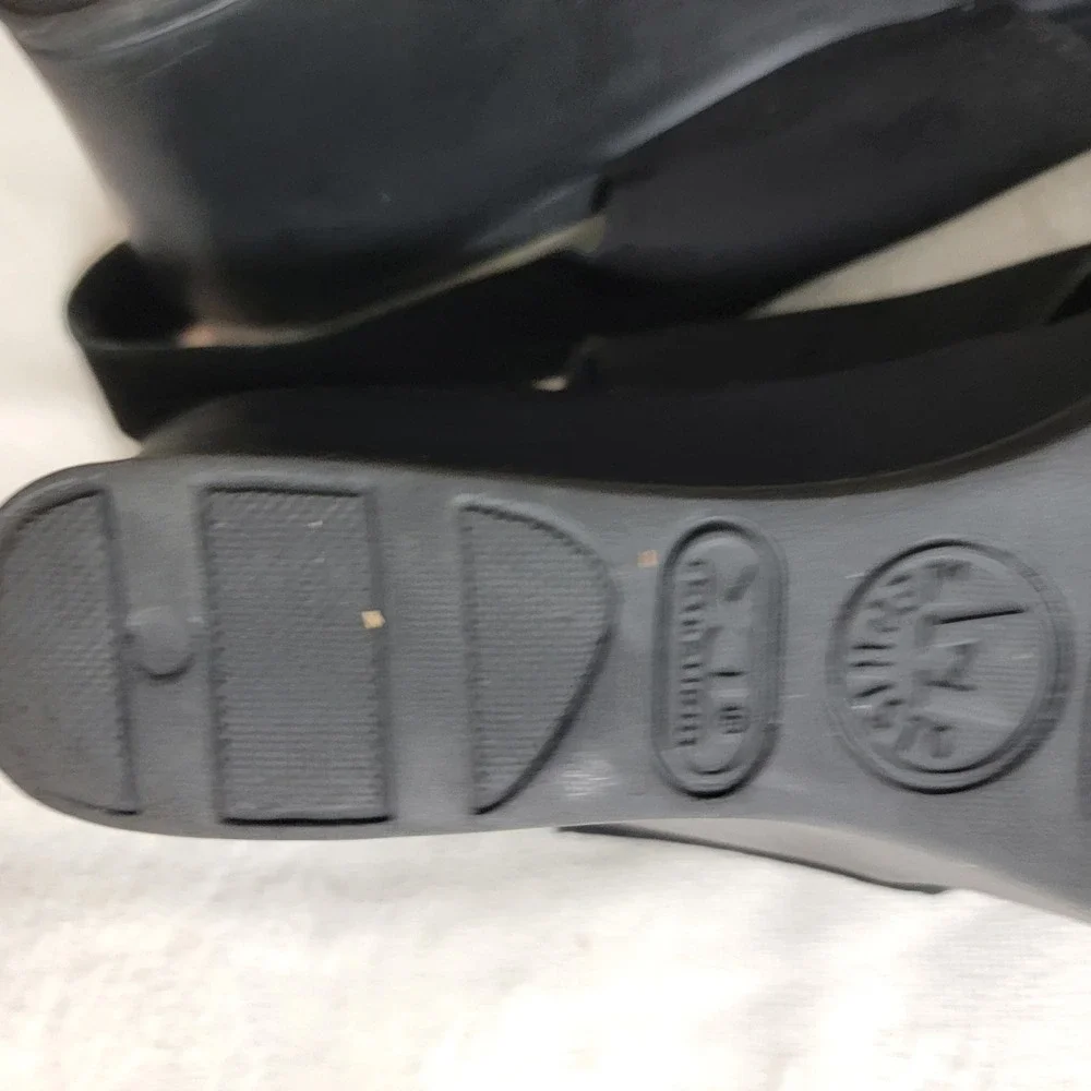 Mephisto Air-Relax‎ Black Suede Wedge Criss Cross Sandals 37 Portugal Slingback